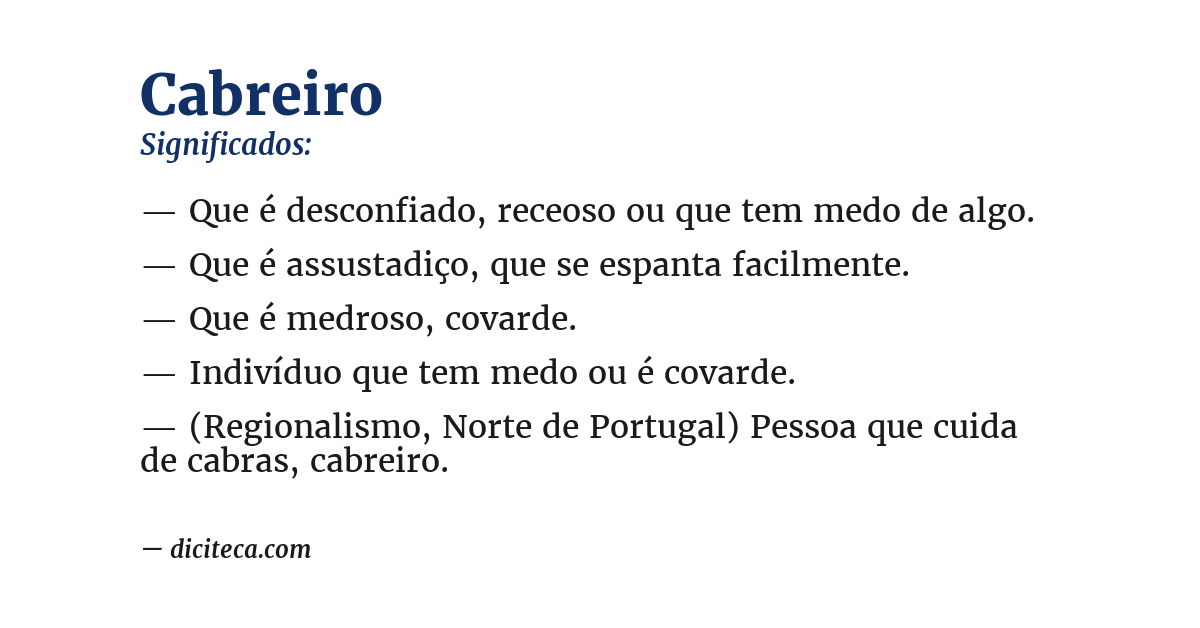 Significado de cabreiro
