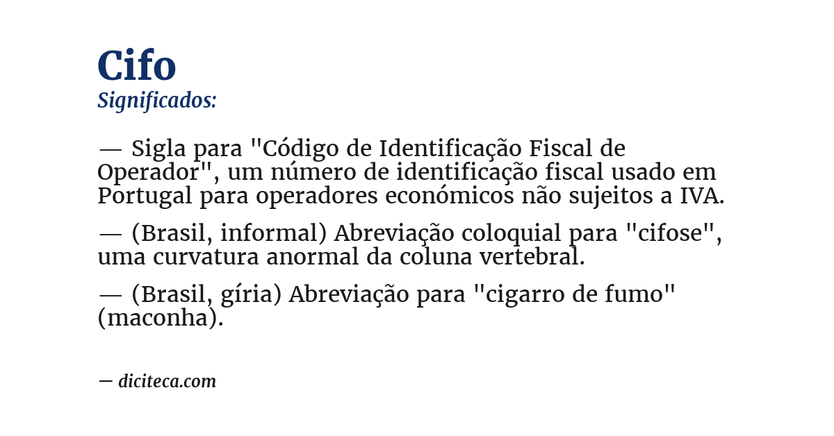 Significado de cifo