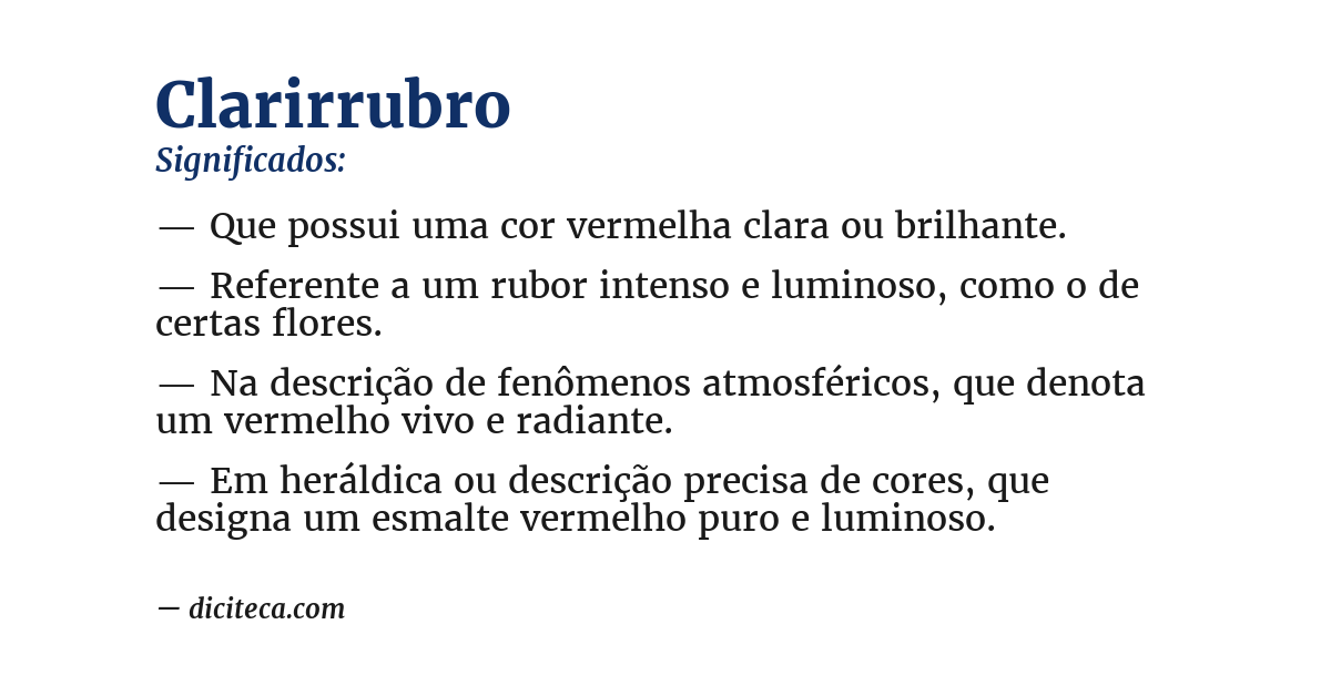 Significado de clarirrubro