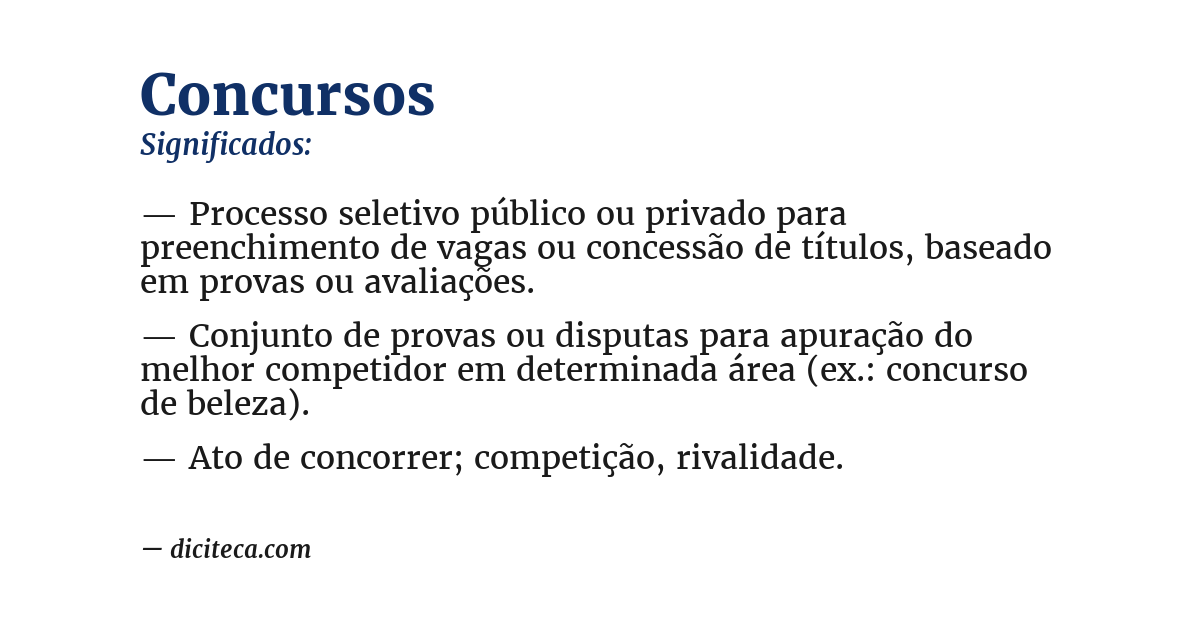 Significado de concursos