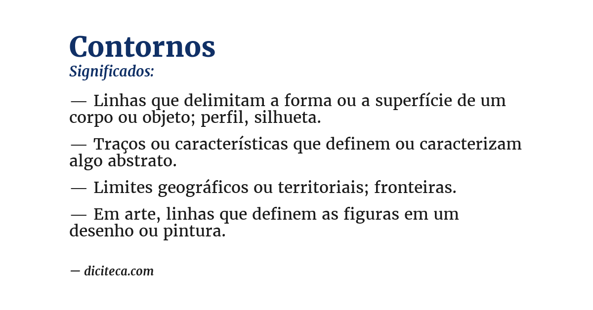 Significado de contornos