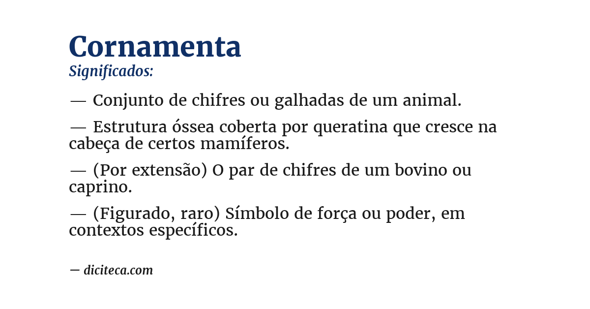 Significado de cornamenta