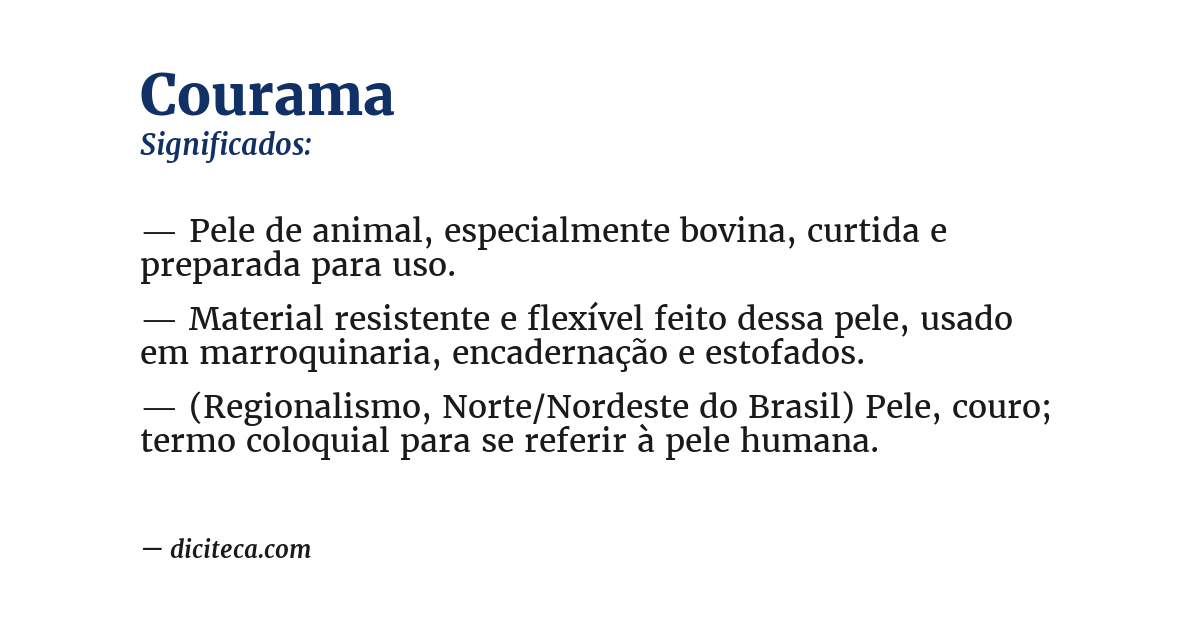 Significado de courama