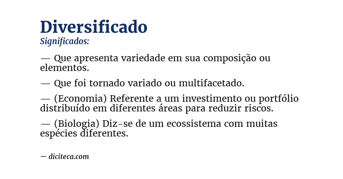 Significado de diversificado
