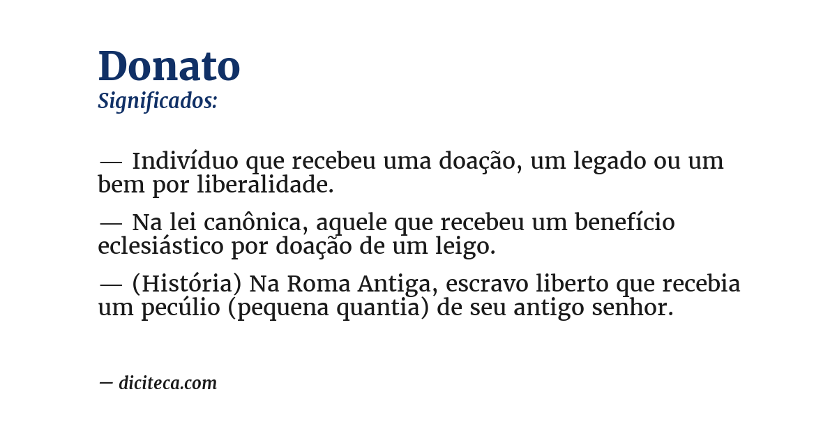 Significado de donato