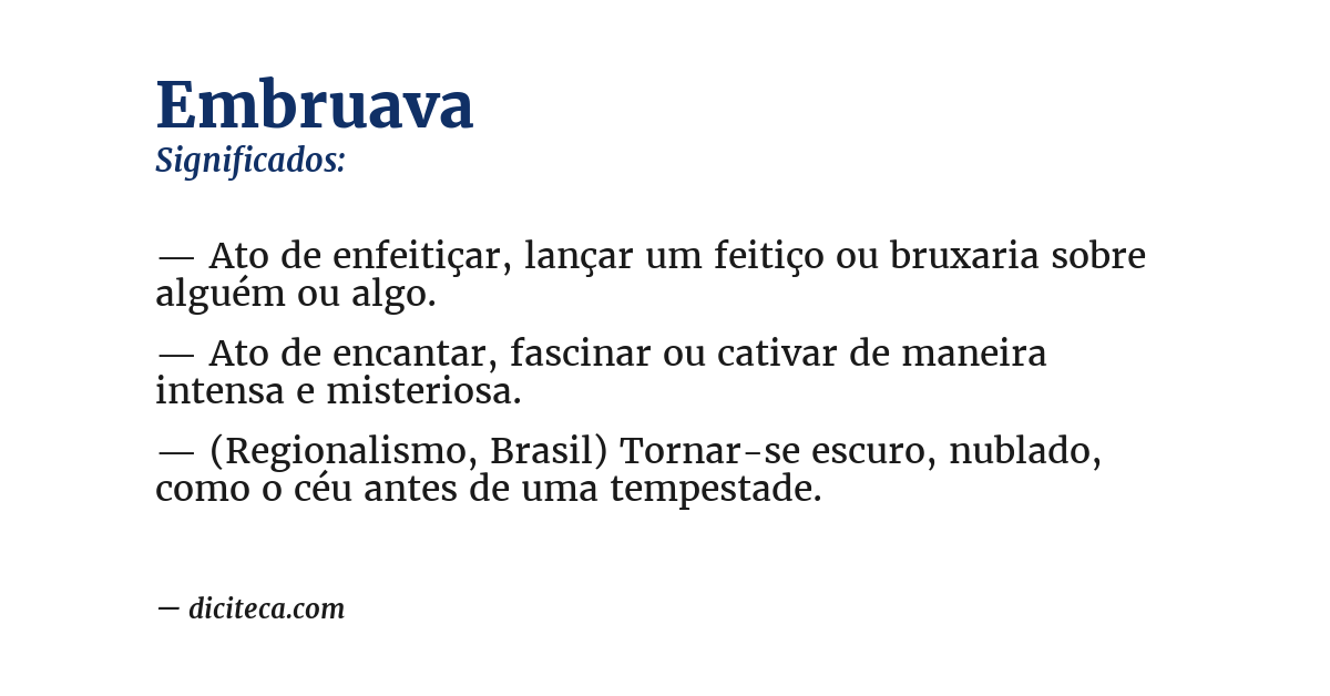 Significado de embruava