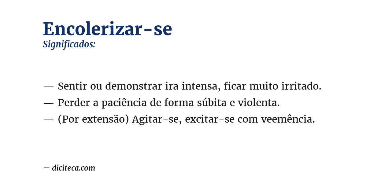 Significado de encolerizar-se