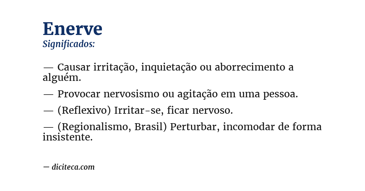 Significado de enerve