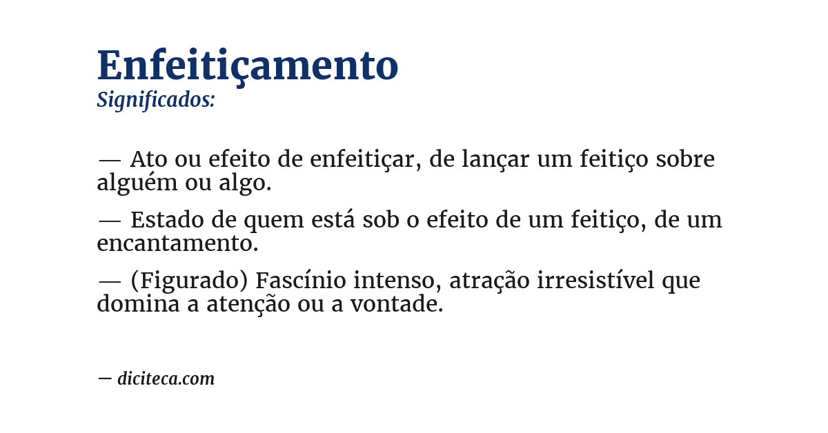 Significado de enfeitiçamento