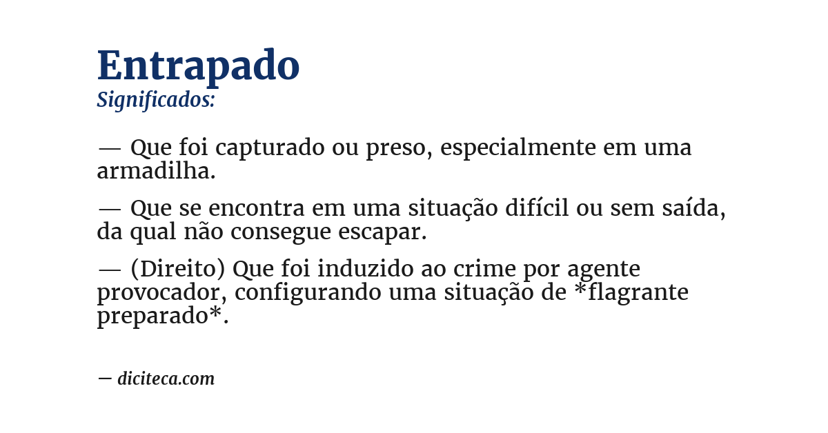 Significado de entrapado