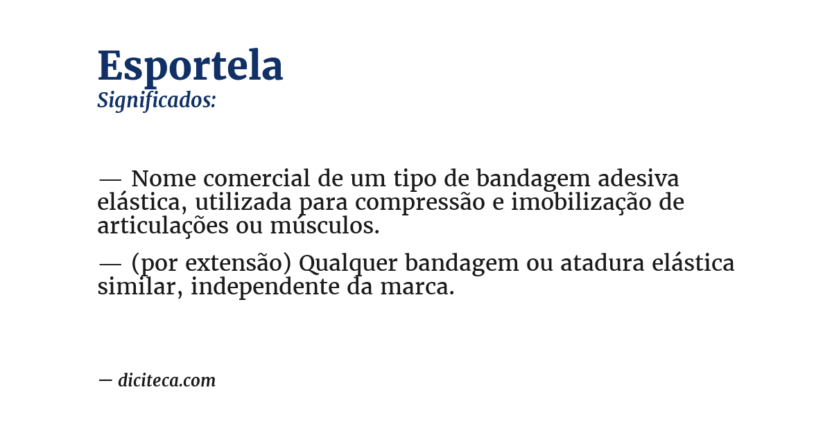 Significado de esportela