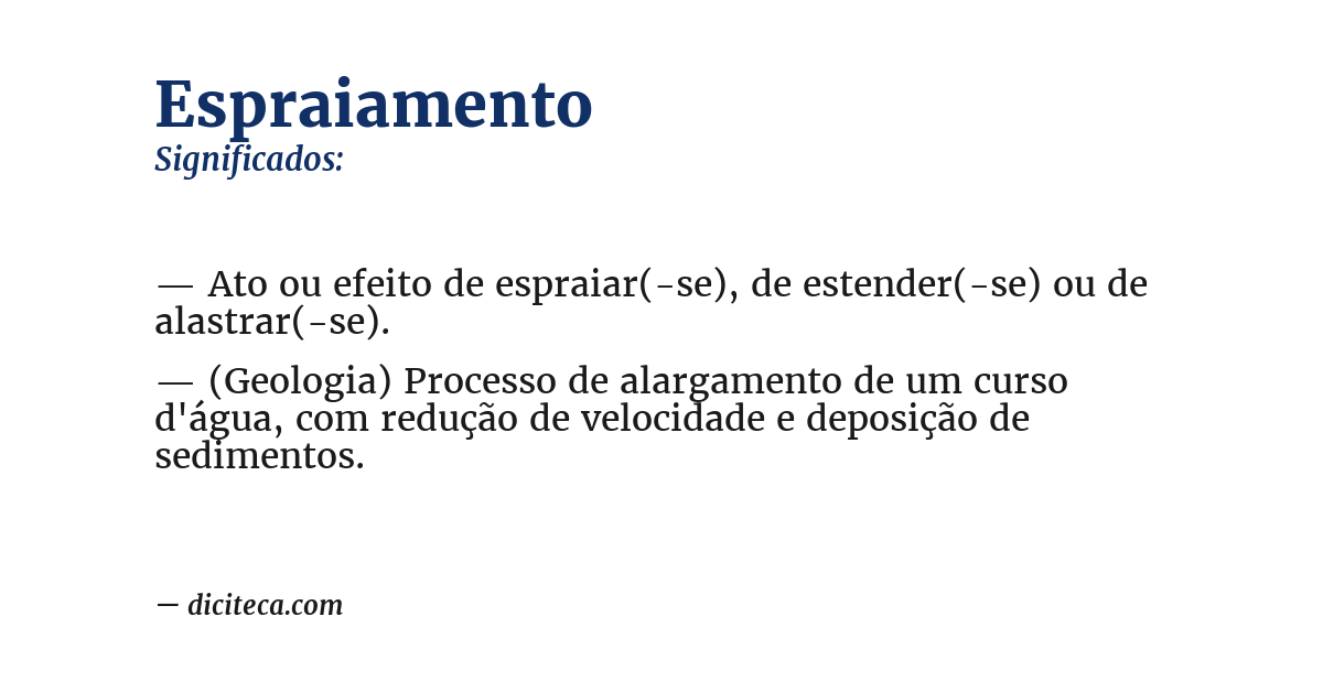 Significado de espraiamento