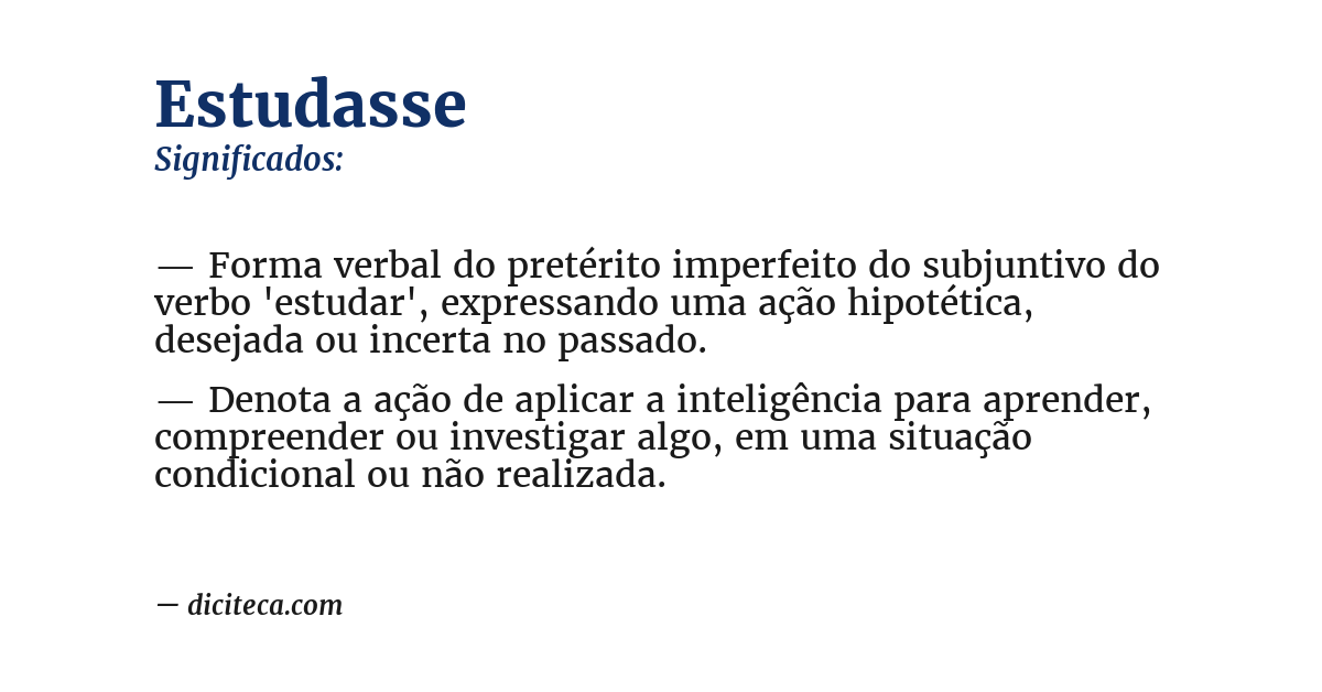 Significado de estudasse