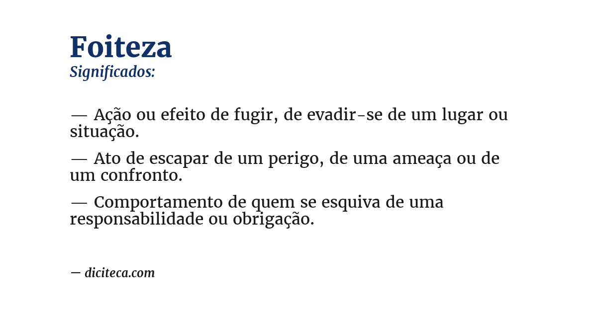 Significado de foiteza