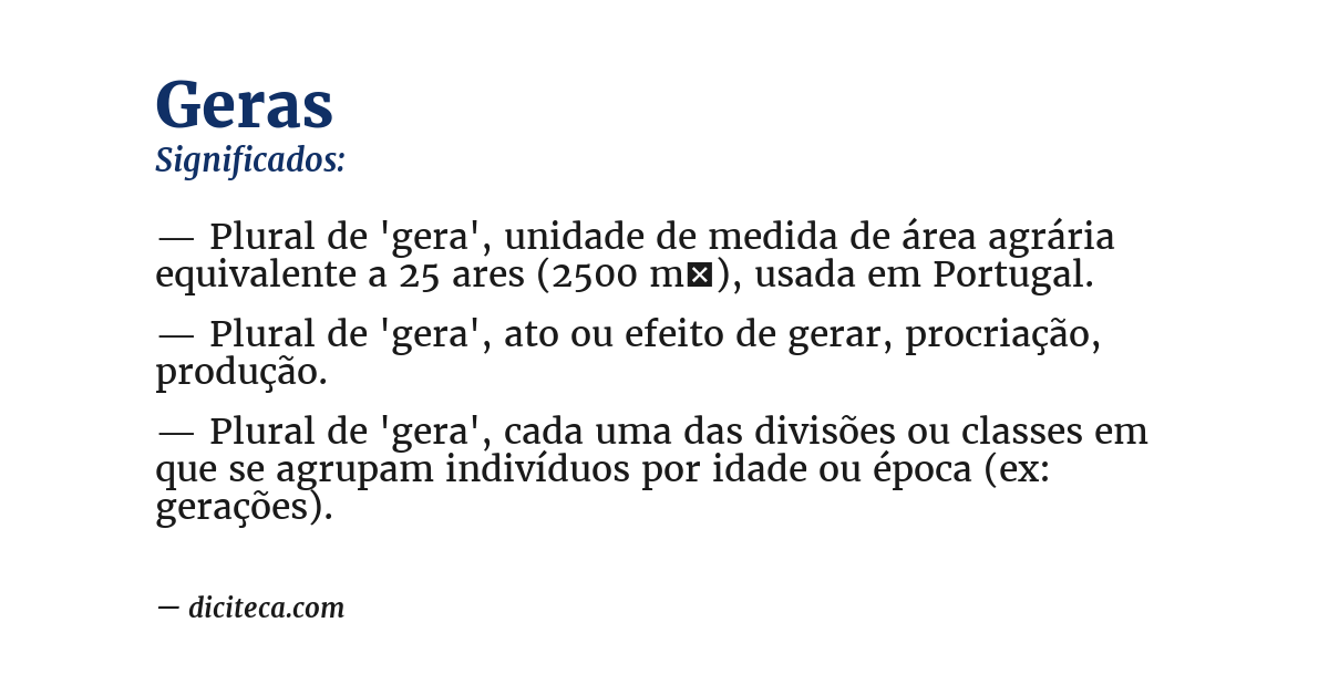 Significado de geras