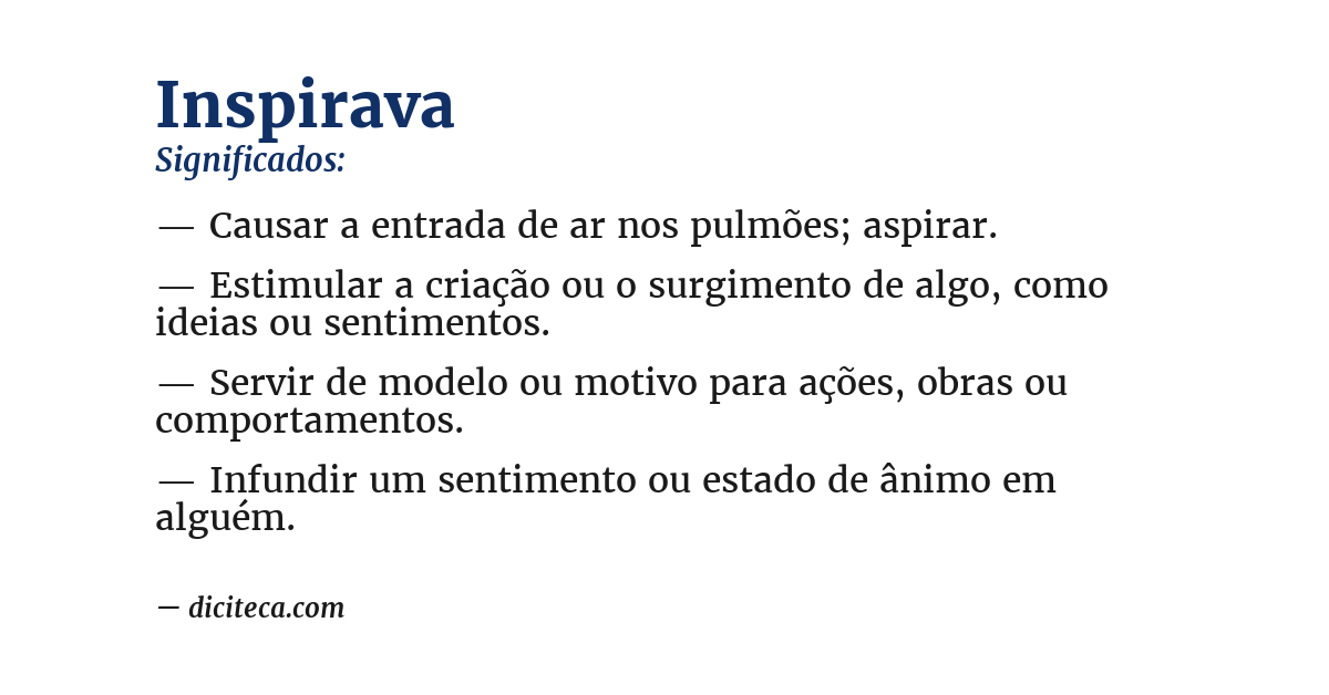 Significado de inspirava
