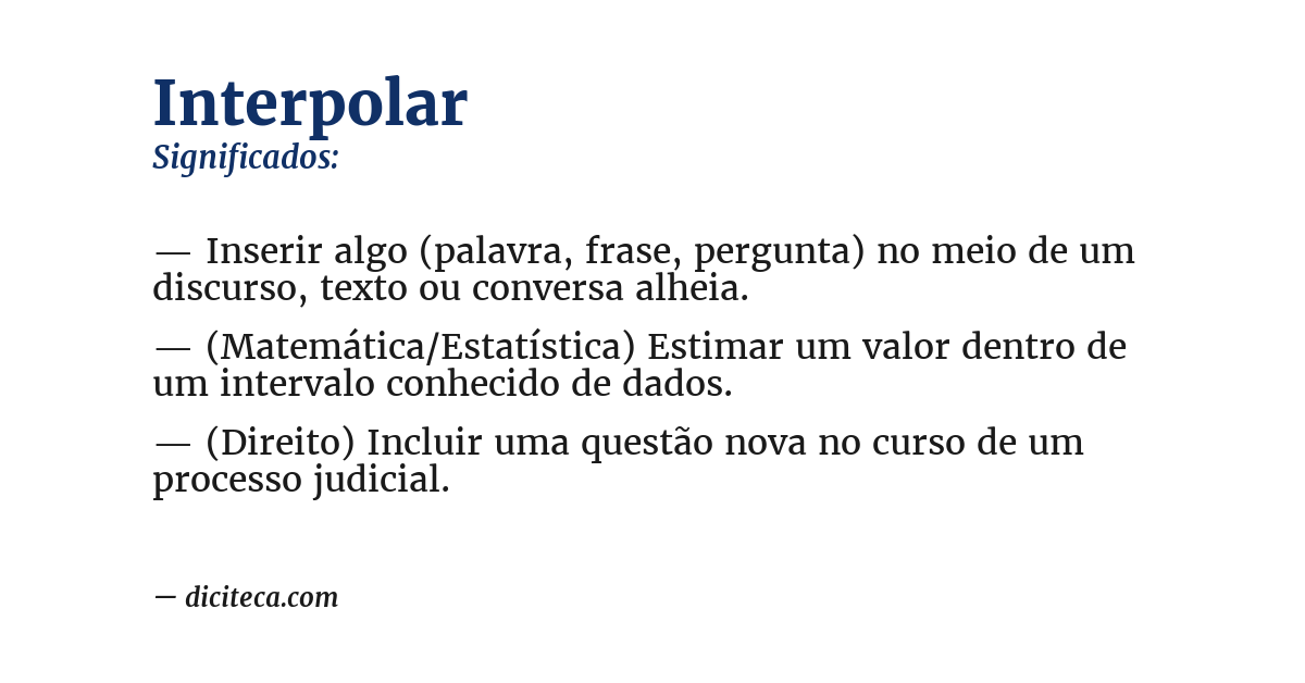 Significado de interpolar