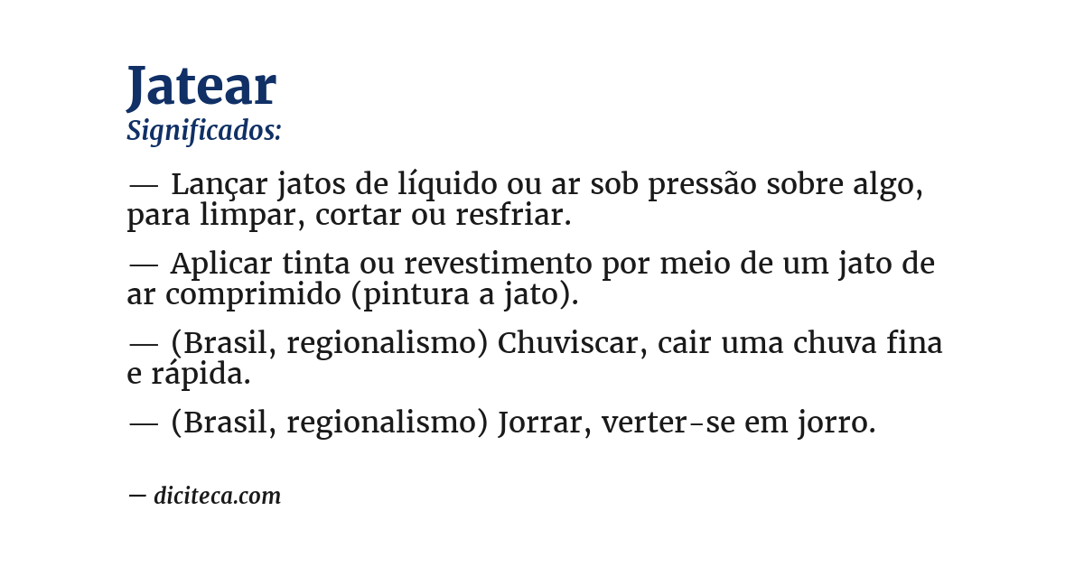 Significado de jatear