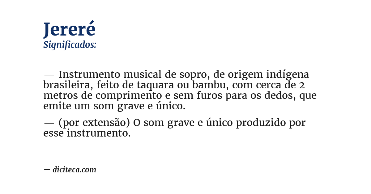Significado de jereré