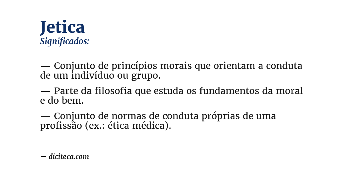 Significado de jetica