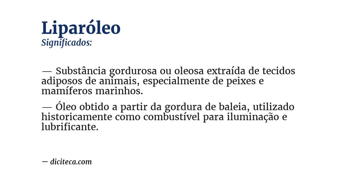 Significado de liparóleo