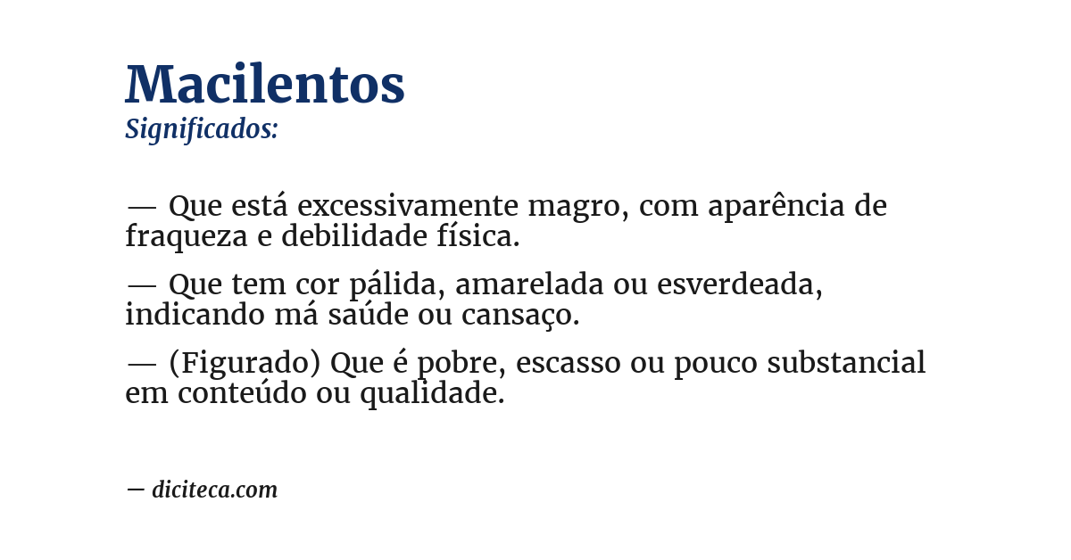 Significado de macilentos