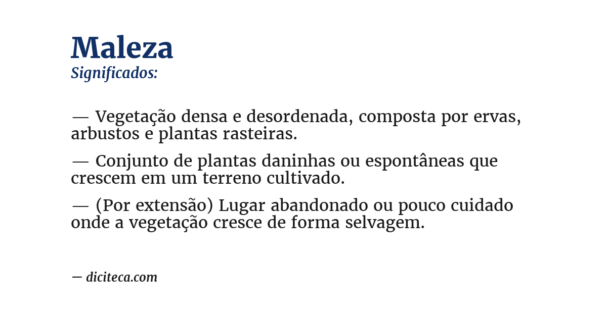 Significado de maleza