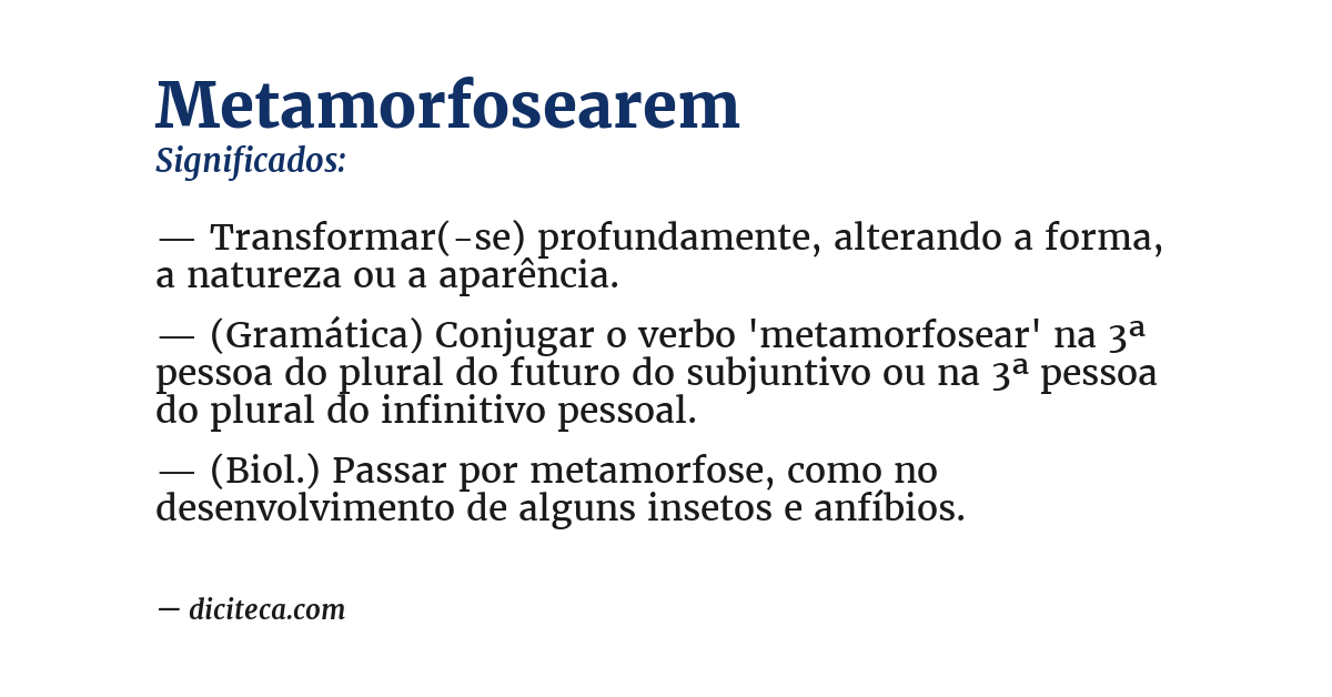 Significado de metamorfosearem