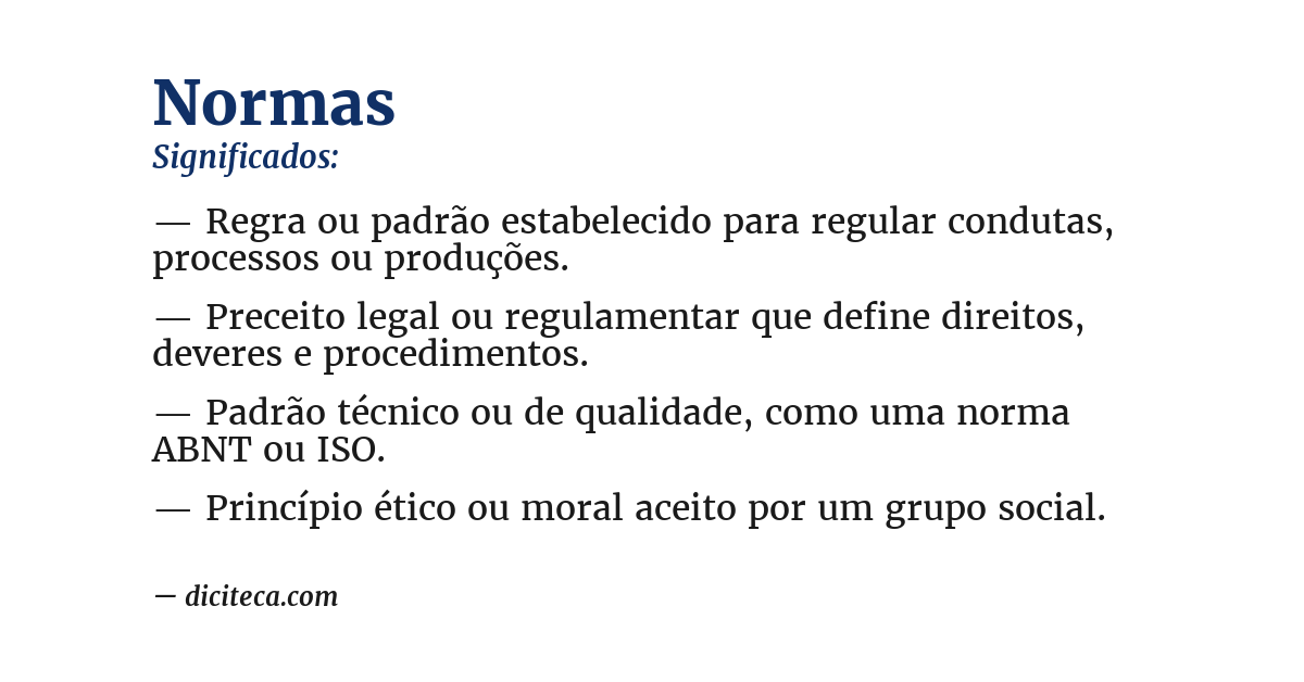 Significado de normas