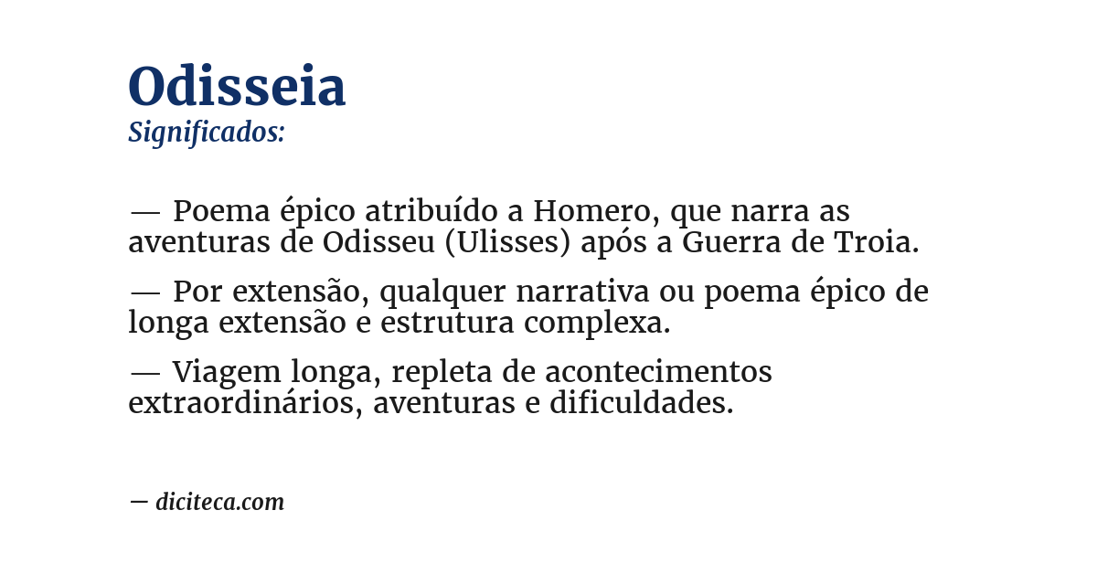Significado de odisseia