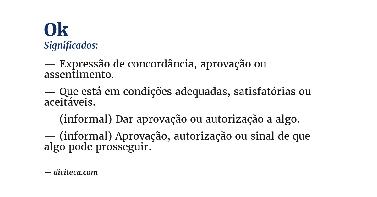 Significado de ok