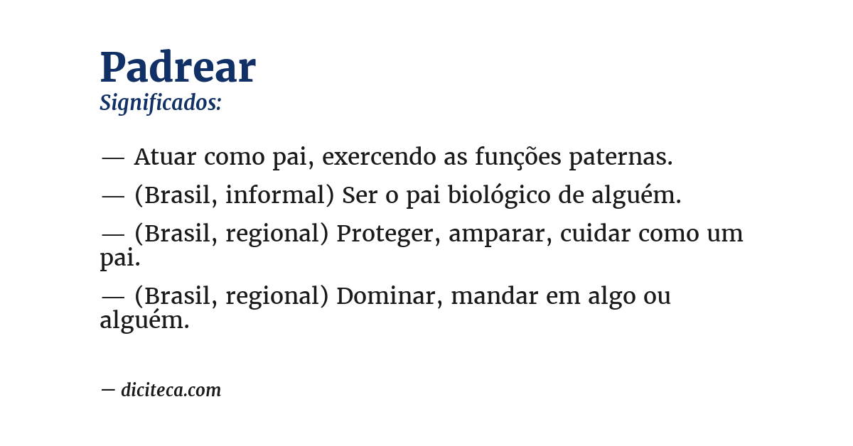 Significado de padrear