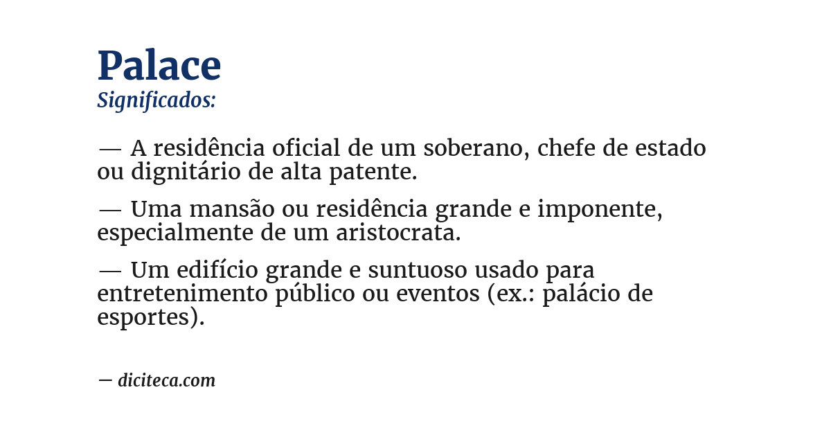 Significado de palace