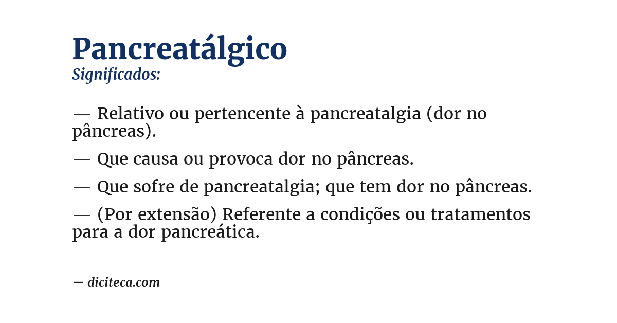Significado de pancreatálgico