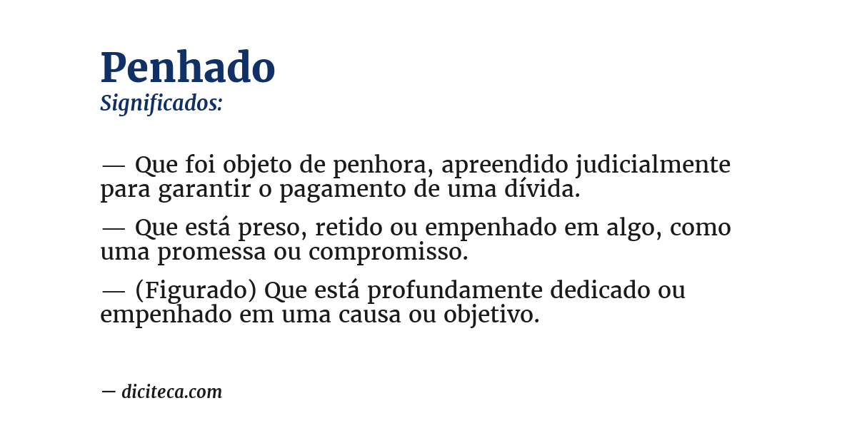 Significado de penhado