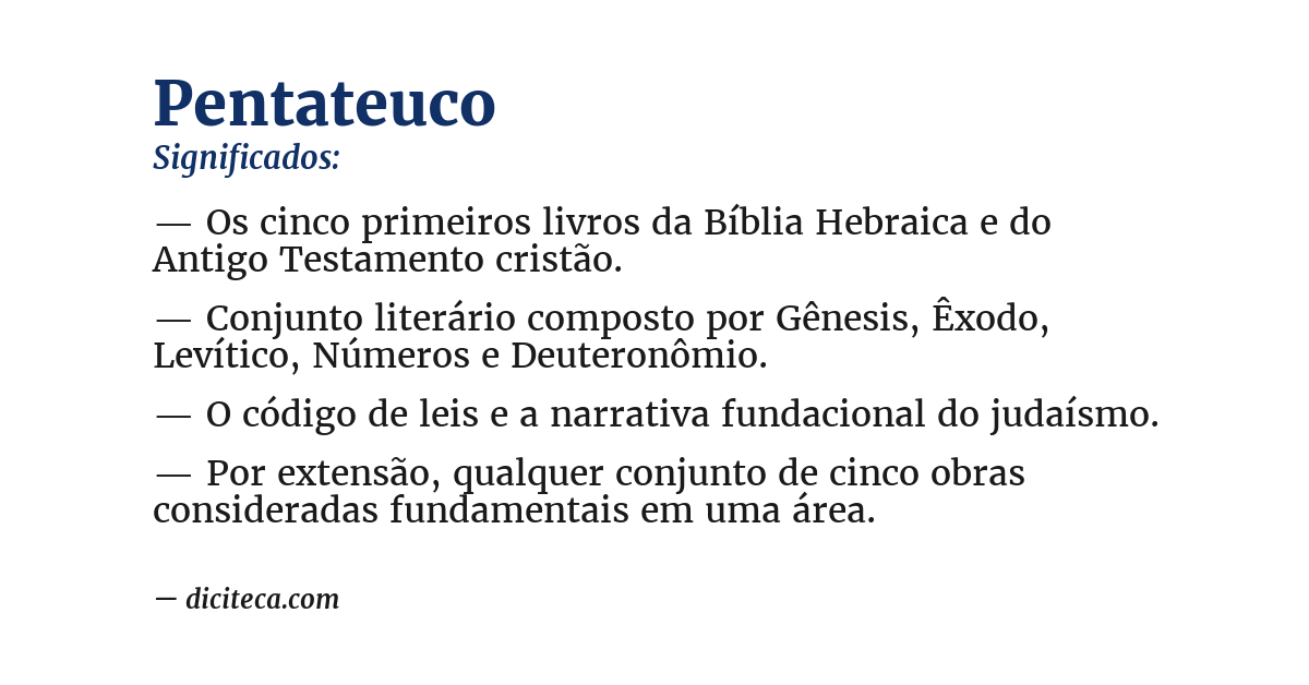 Significado de pentateuco