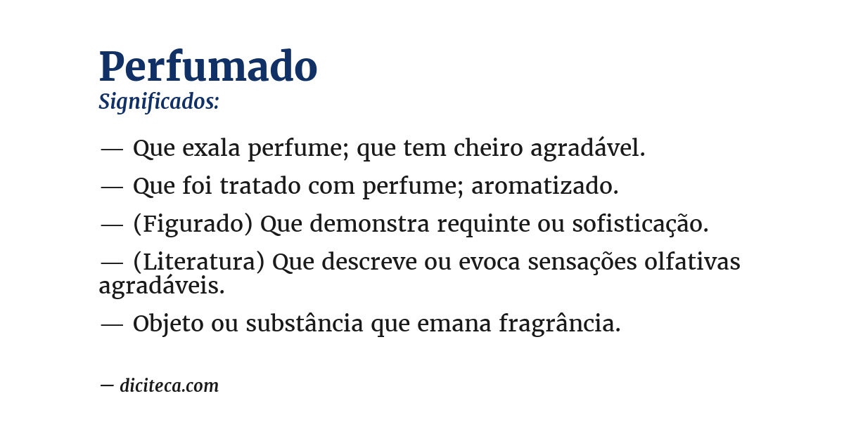 Significado de perfumado