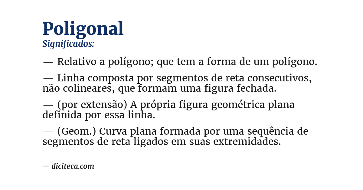 Significado de poligonal