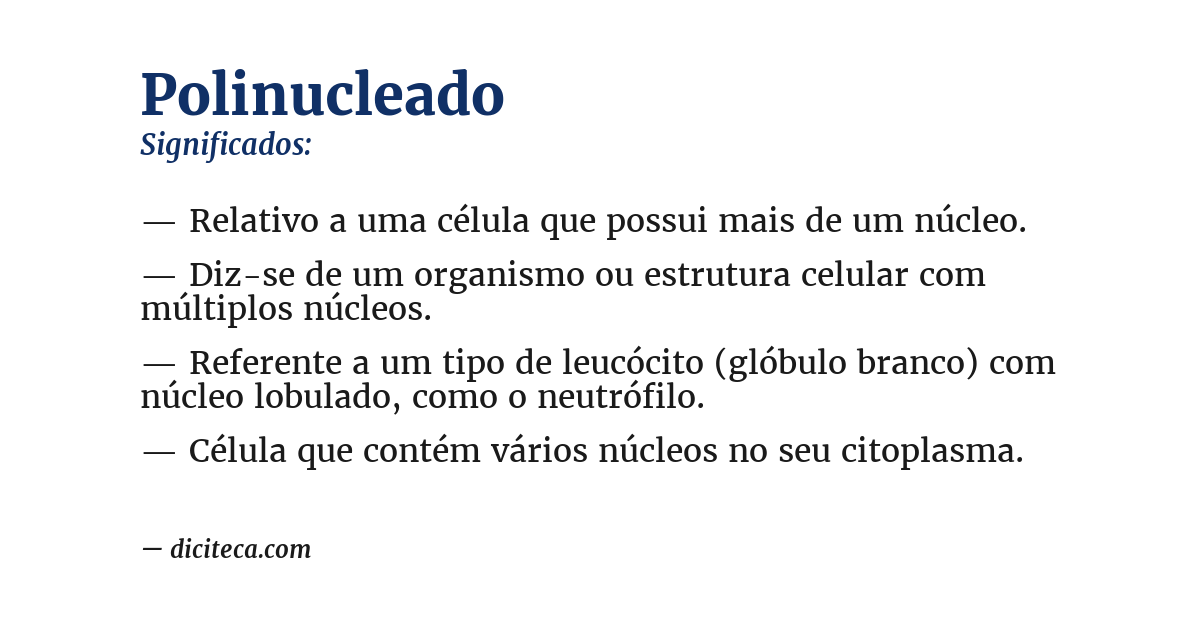 Significado de polinucleado