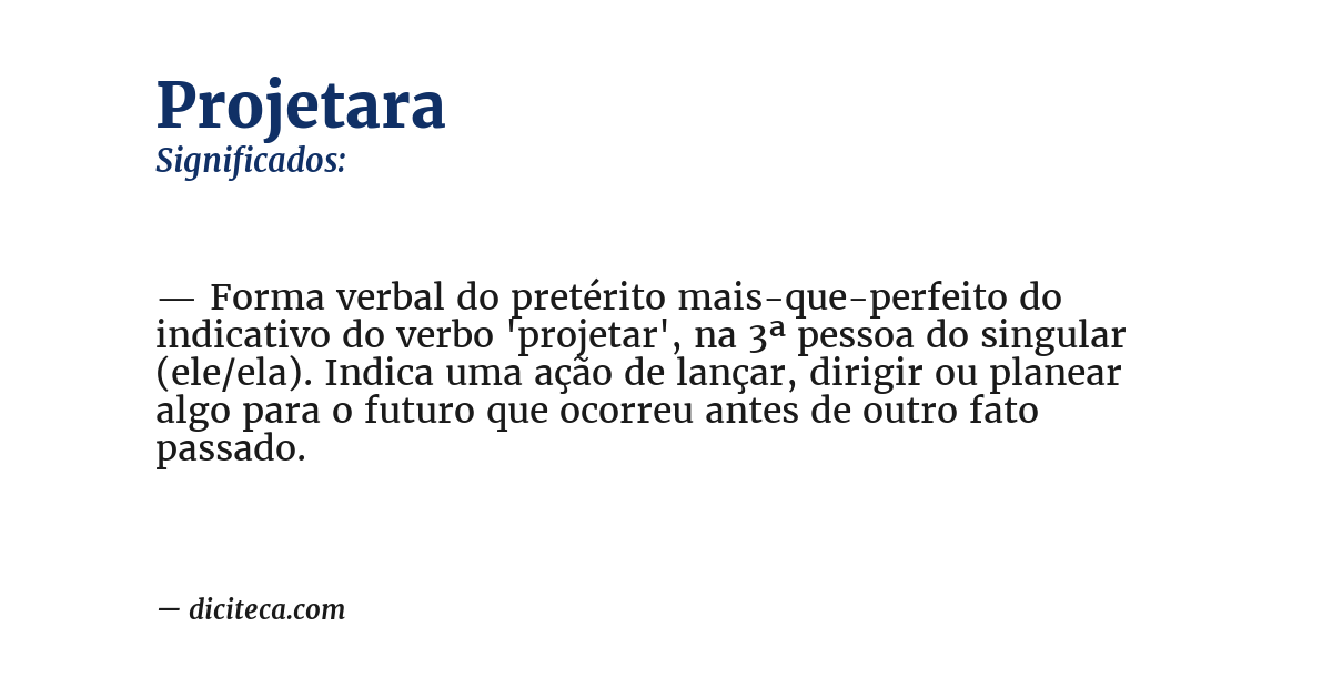 Significado de projetara