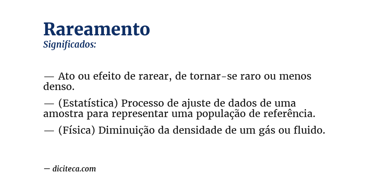 Significado de rareamento