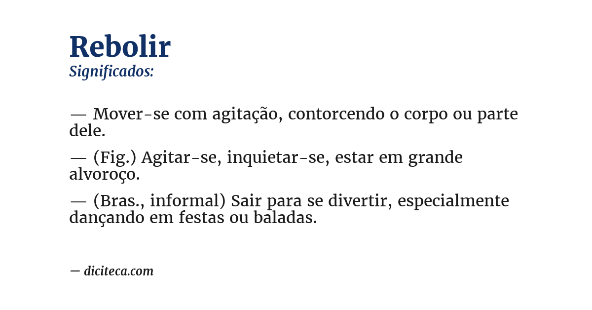 Significado de rebolir