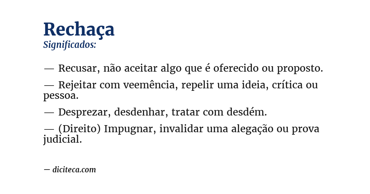 Significado de rechaça