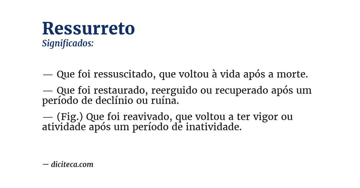 Significado de ressurreto