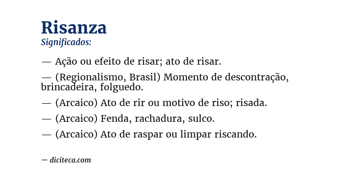 Significado de risanza