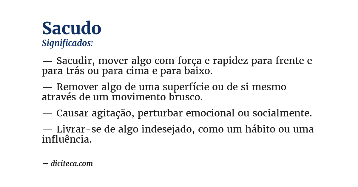 Significado de sacudo
