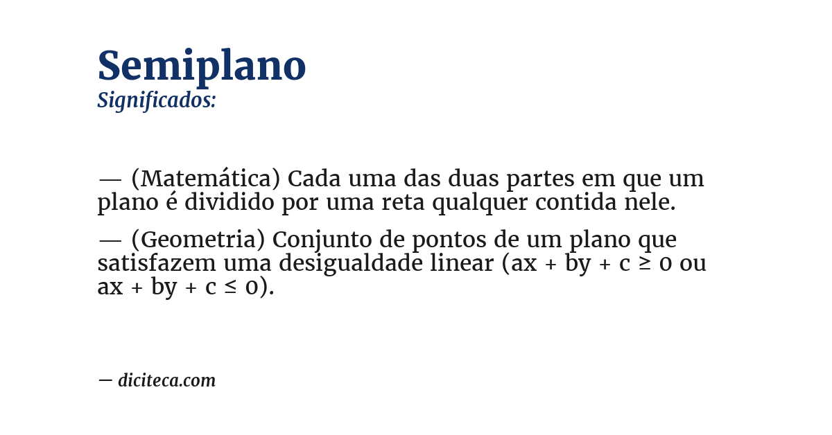 Significado de semiplano