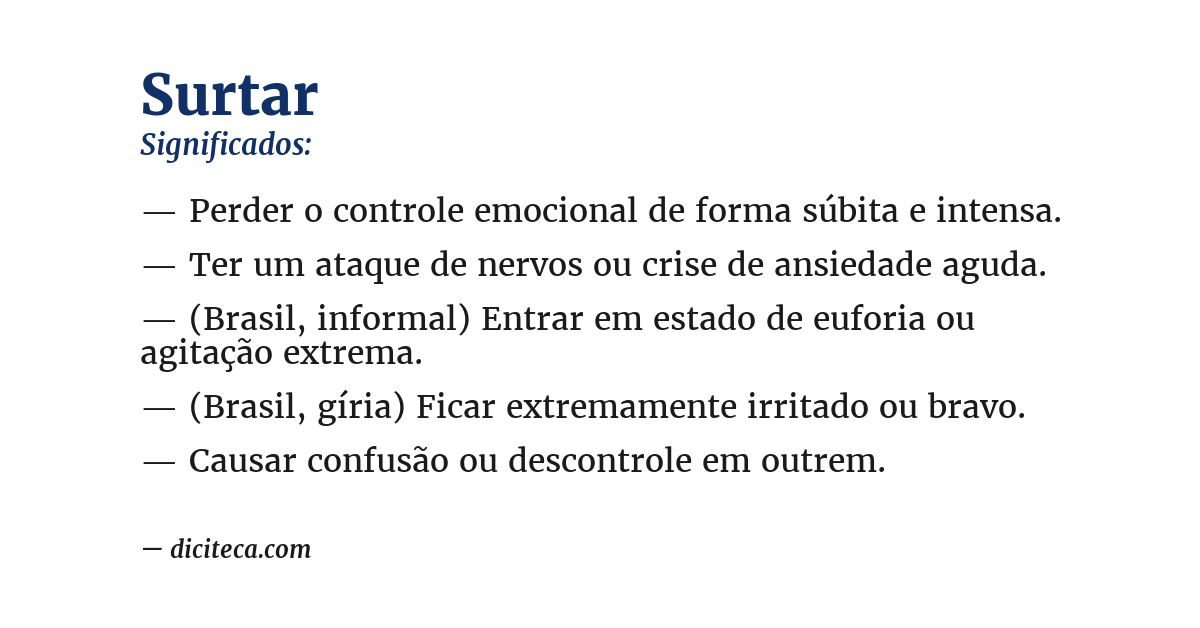 Significado de surtar