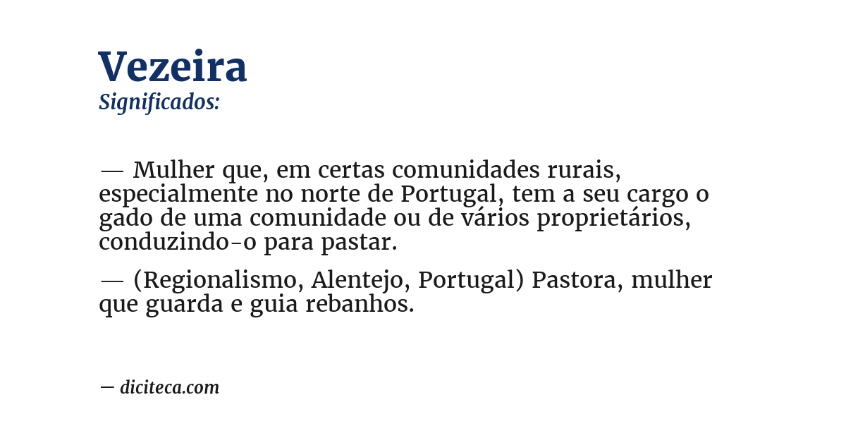 Significado de vezeira