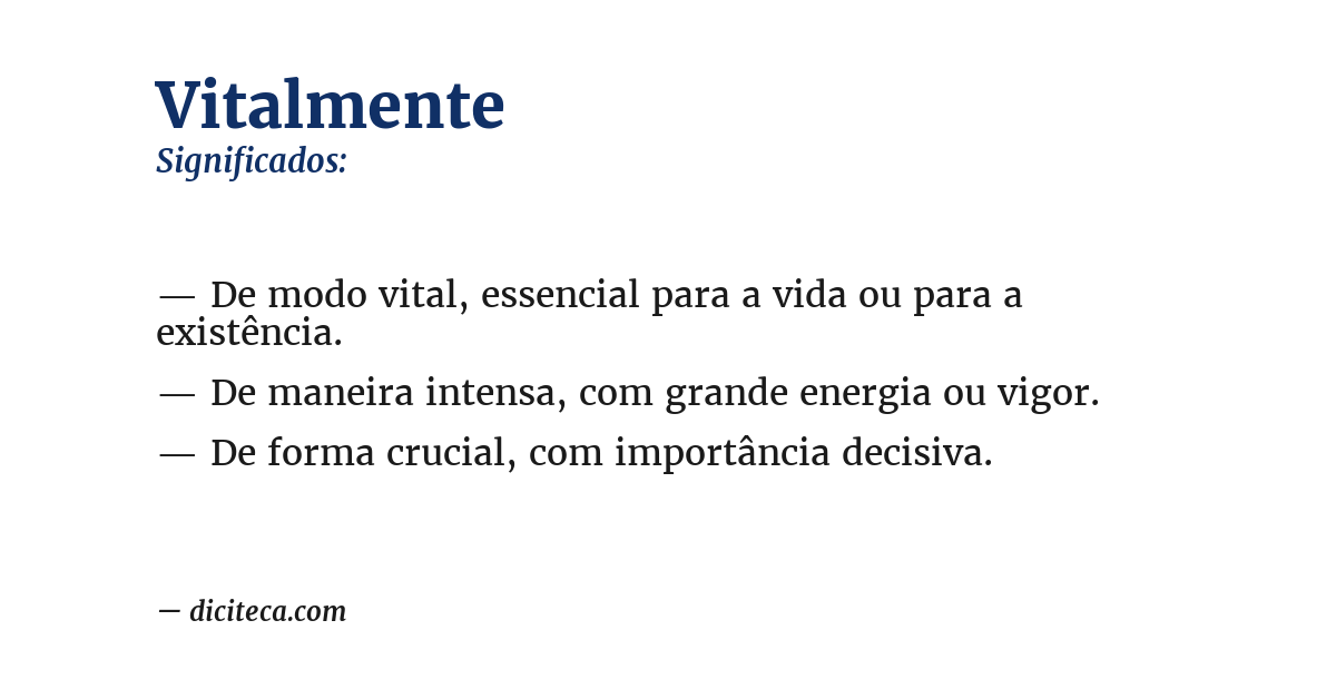 Significado de vitalmente